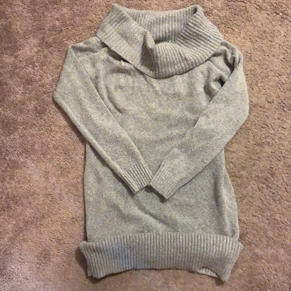 grey turtle neck sweater